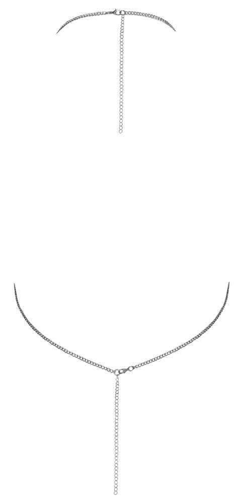 Cottelli ACCESSOIRES crop top Metalen bovenkant - Zilver