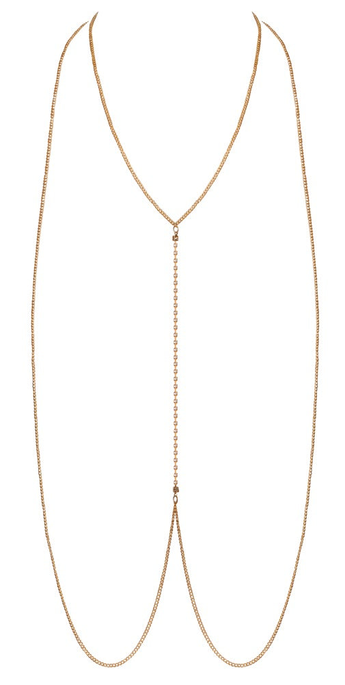 Cottelli ACCESSOIRES Body ketting met strass - Goud - Cottelli ACCESSOIRES - SKU: 24505006001