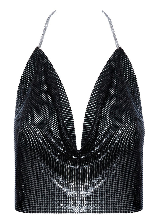 Cottelli ACCESSOIRES Cottelli Crop top - Zwart - Cottelli ACCESSOIRES - SKU: 24505421001
