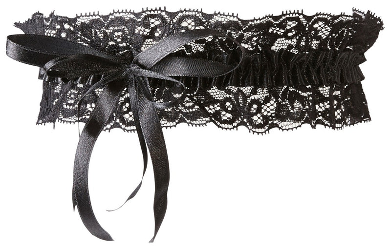 Cottelli ACCESSOIRES Kousenband met satijn strik - Zwart