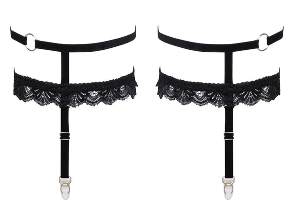 Cottelli ACCESSOIRES Cottelli Jarretel kousenbanden - Zwart - Cottelli ACCESSOIRES - SKU: 24609391111