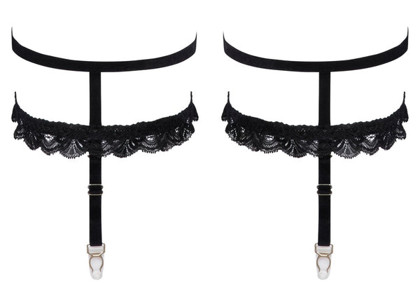 Cottelli ACCESSOIRES Cottelli Jarretel kousenbanden - Zwart - Cottelli ACCESSOIRES - SKU: 24609391111