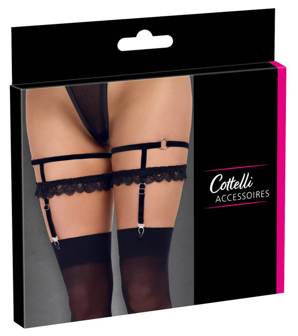 Cottelli ACCESSOIRES Cottelli Jarretel kousenbanden - Zwart - Cottelli ACCESSOIRES - SKU: 24609391111