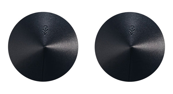 Tepelplakkers van fijn leer met reliëf - Zwart - Obsessive - SKU: 24613661001