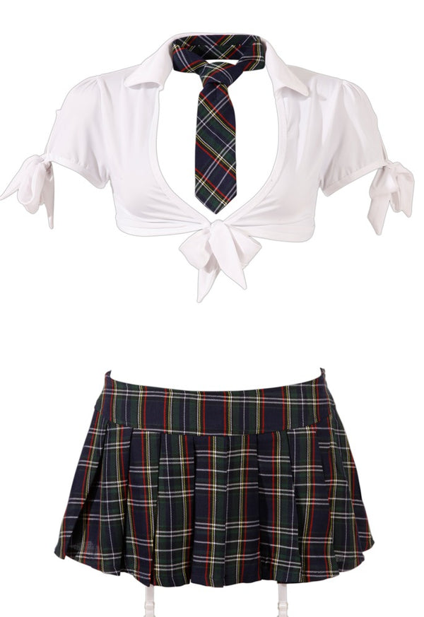 Cottelli COSTUMES Schooluniform kostuum - Wit - Cottelli COSTUMES - SKU: 24702504011