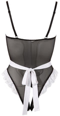 Cottelli COSTUMES Dienstmeisje body met kraag - Zwart