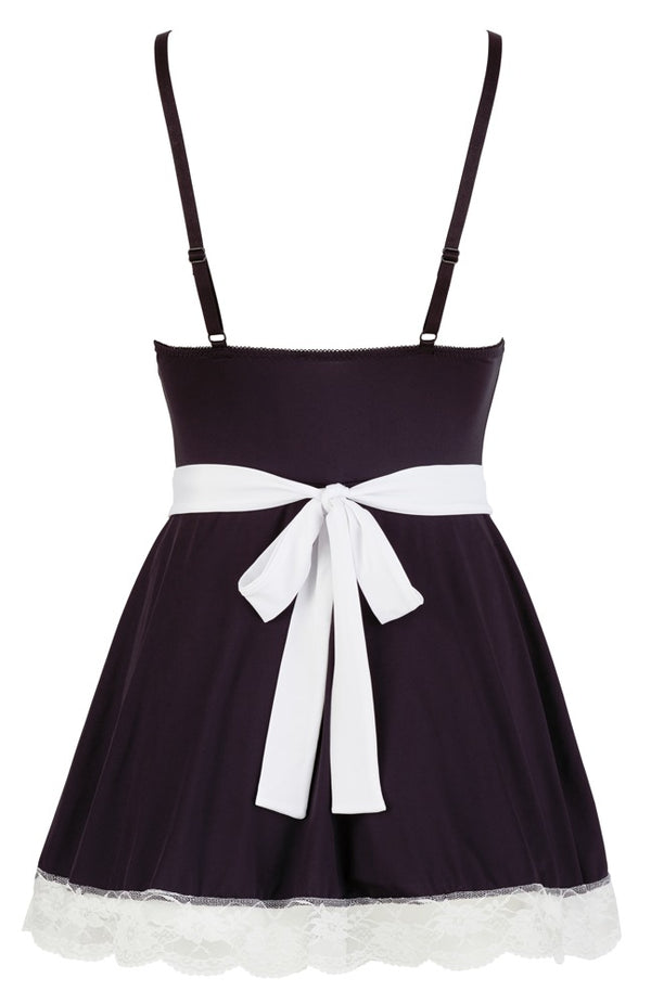 Cottelli COSTUMES dienstmeisjesjurk met schort - Zwart - Cottelli COSTUMES - SKU: 24707801021