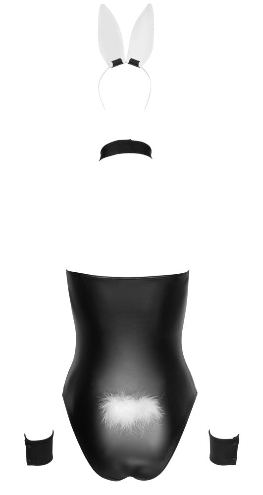 Cottelli COSTUMES Bunny set met konijnenstaart - Zwart - Cottelli COSTUMES - SKU: 24709691021
