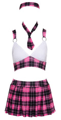 Cottelli COSTUMES schooluniform kostuum geruit - Roze