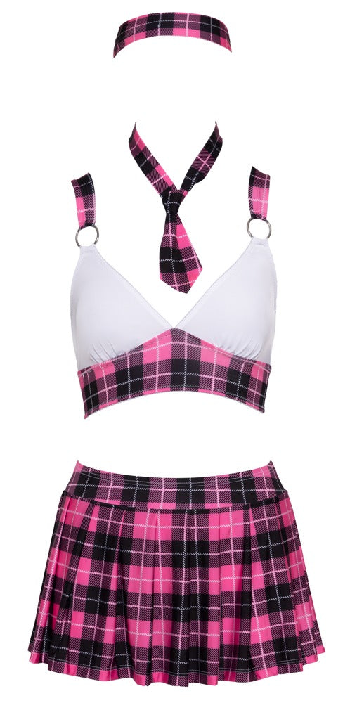 Cottelli COSTUMES schooluniform kostuum geruit - Roze - Cottelli COSTUMES - SKU: 24709773021