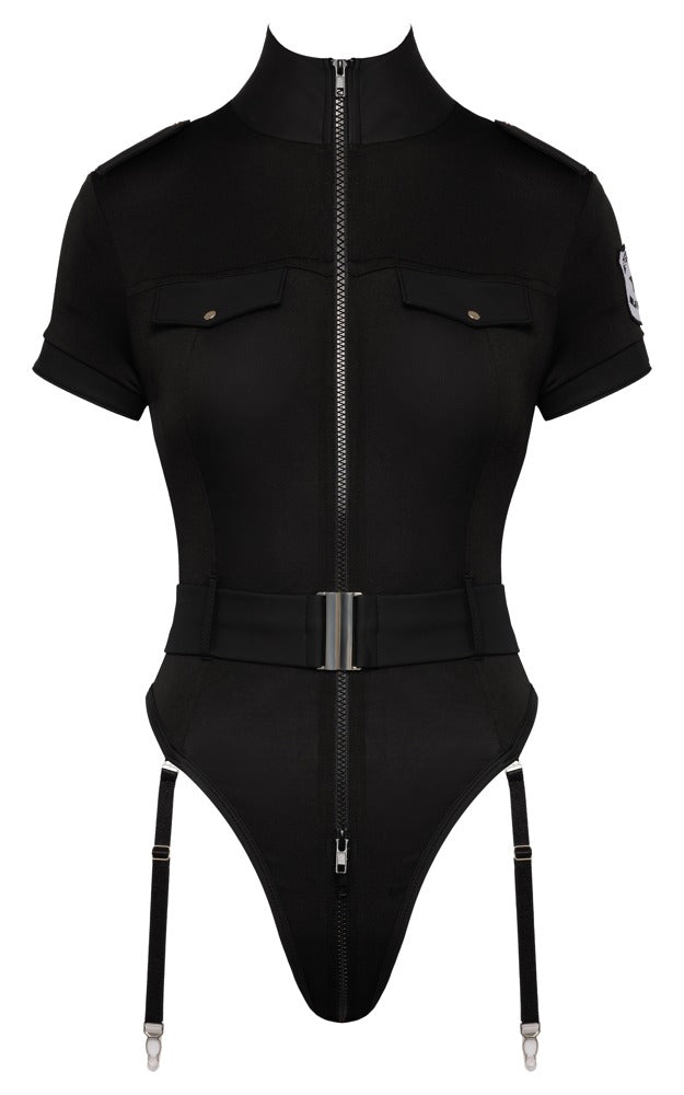 Cottelli COSTUMES politie body met embleem - Zwart