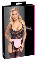 Cottelli COSTUMES kruisloos jarretel body - Zwart