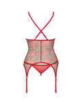 Obsessive jarretelhemd Jollymore - Rood