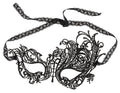 Cottelli ACCESSOIRES Masker met asymmetrisch borduurwerk - Zwart