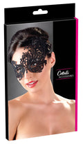 Cottelli ACCESSOIRES Masker met asymmetrisch borduurwerk - Zwart