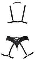 Cottelli LINGERIE Harnas set met gespjes - Zwart