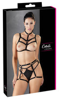 Cottelli LINGERIE Harnas set met gespjes - Zwart