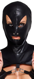 Top met hoofdmasker en kruisloze string - Zwart