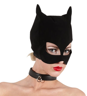 Bad Kitty Kattenmasker met oog- en mondopening - Zwart