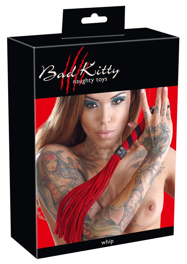 Bad Kitty flogger met zachte blaadjes zweep - Rood - Bad Kitty - SKU: 24902693001