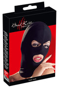 Bad Kitty Hoofdmasker strak met ooggaten - Zwart