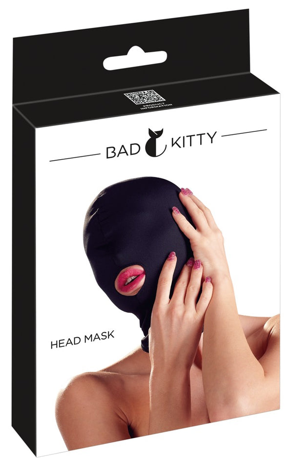 Bad Kitty hoofdmasker met mondopening - Zwart - Bad Kitty - SKU: 24903661001
