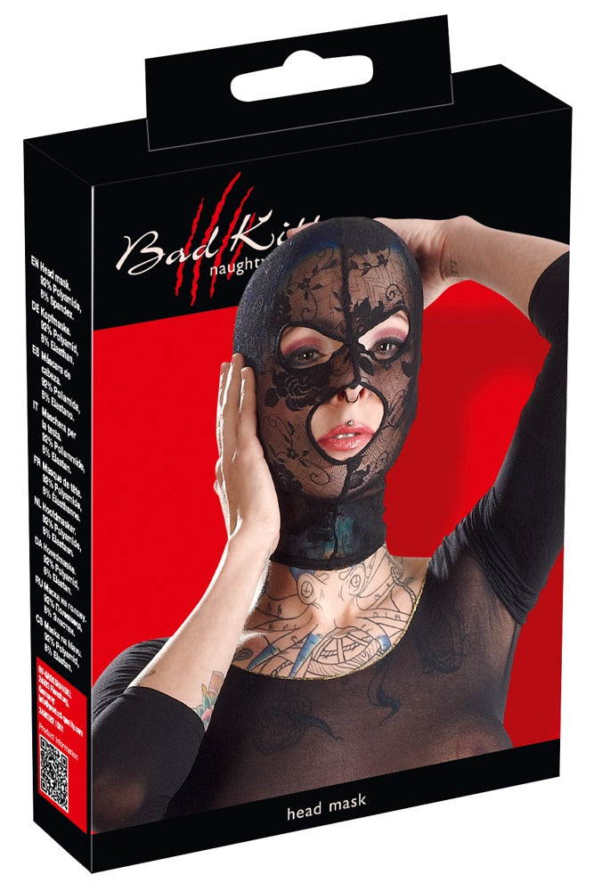 Bad Kitty Masker kant nauwsluitend - Zwart