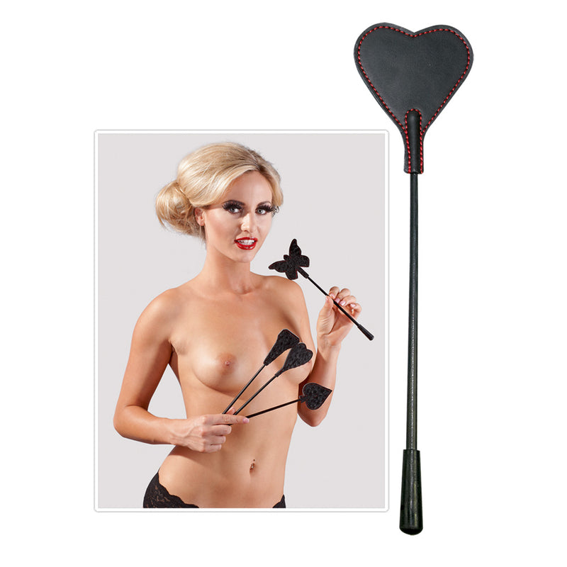 Bad Kitty Crop met paddle en bont - Zwart