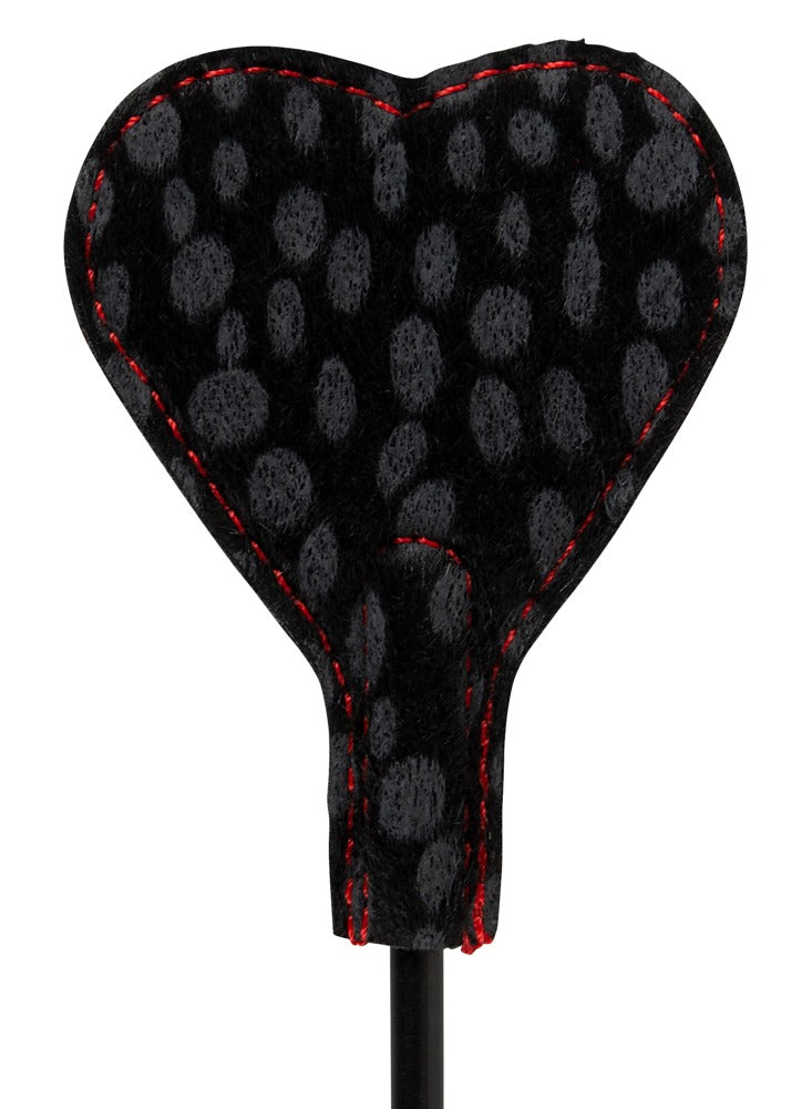 Bad Kitty Crop met paddle en bont - Zwart