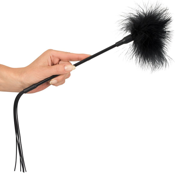 Bad Kitty Fetisj set met blinddoek, handboeien & flogger - Zwart - Bad Kitty - SKU: 24912811001