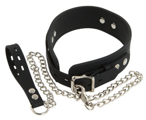 Bad Kitty Halsband met verstelbare riem - Zwart