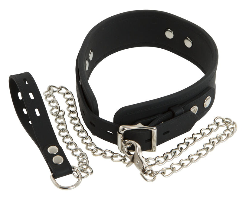 Bad Kitty Halsband met verstelbare riem - Zwart
