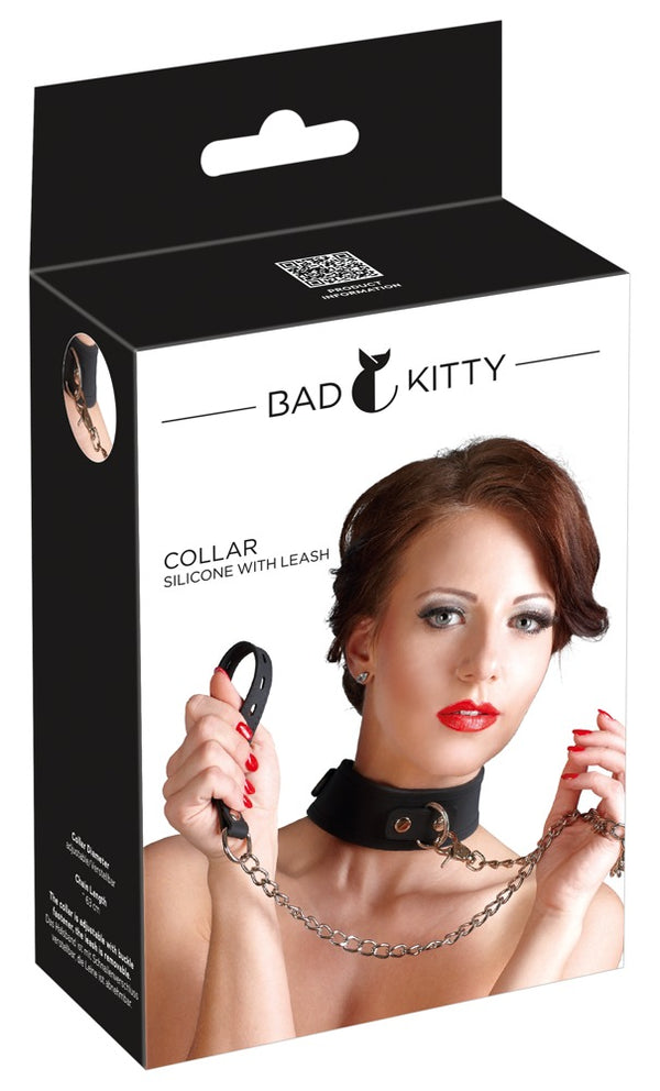 Bad Kitty halsband met verstelbare jarretels - Zwart - Bad Kitty - SKU: 24915591001