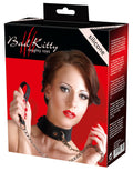 Bad Kitty Halsband met verstelbare riem - Zwart