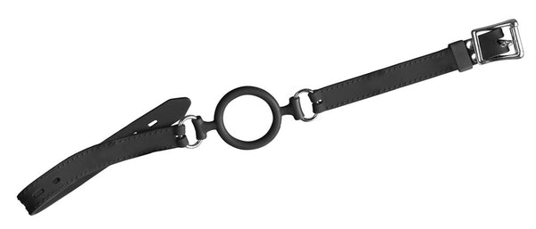 Bad Kitty O-ring gag met verstelbare jarretels - Zwart - Bad Kitty - SKU: 24916301001