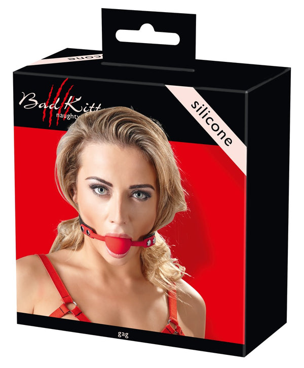 Bad Kitty Gag met verstelbare riem - Rood - Bad Kitty - SKU: 24918693001
