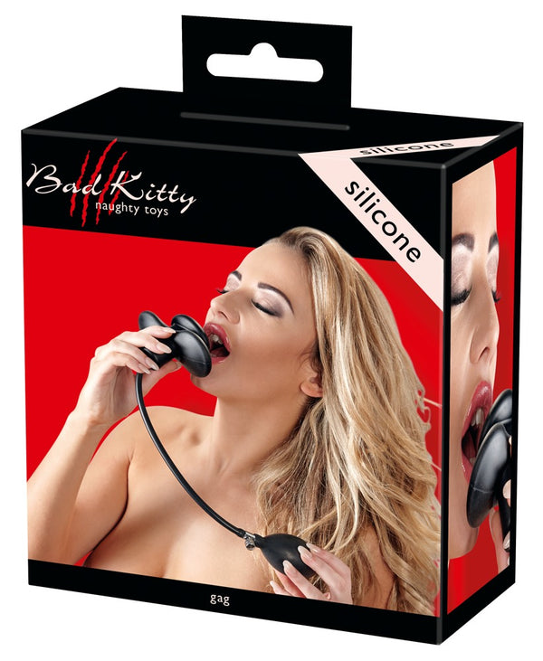 Bad Kitty opblaasbare gag met pomp - Zwart - Bad Kitty - SKU: 24919151001
