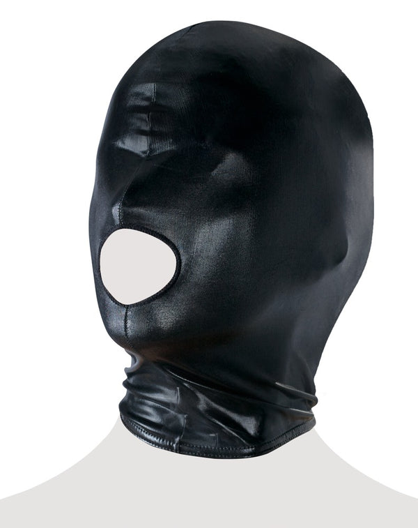 Bad Kitty Masker met mondgat en wetlook - Zwart - Bad Kitty - SKU: 24919231001