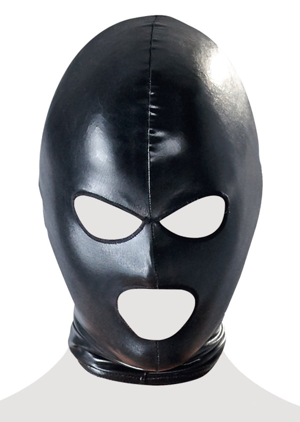 Bad Kitty glanzend masker met mondgat - Zwart - Bad Kitty - SKU: 24919311001