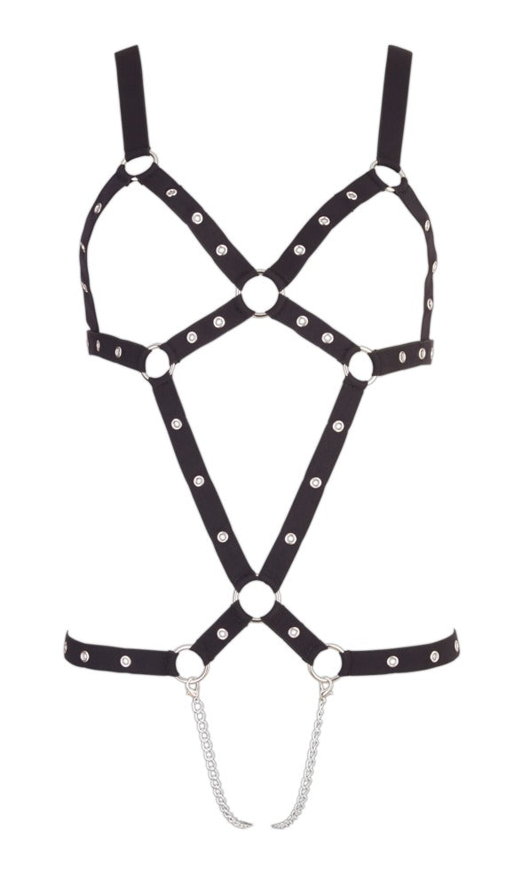 Bad Kitty riem body met kettingen - Zwart - Bad Kitty - SKU: 24922291101