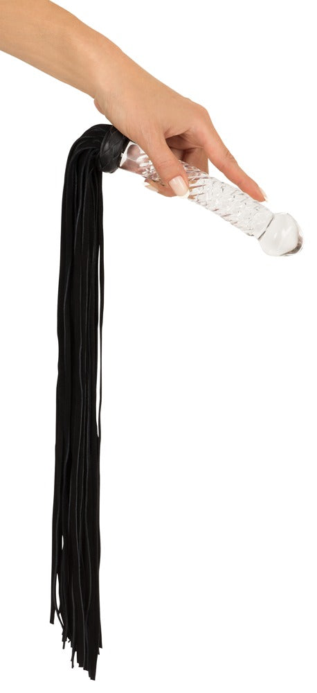 Bad Kitty Dildo met flogger - Zwart - Bad Kitty - SKU: 24924901001