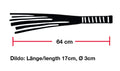 Bad Kitty Dildo met flogger - Zwart