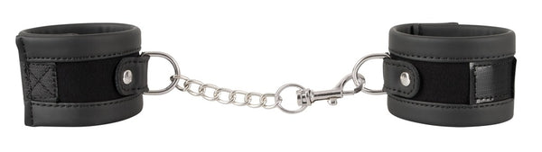 Vegan Fetish Handboeien met klittenbandsluiting en afneembare ketting - Zwart - Vegan Fetish - SKU: 24929701001