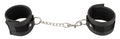 Vegan Fetish Handboeien met klittenbandsluiting en afneembare ketting - Zwart