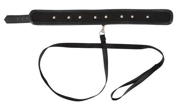 Vegan Fetish Halsband met spikes en riem - Zwart - Vegan Fetish - SKU: 24930041001