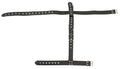 Vegan Fetish Bondage set met halsband, handboeien & heupriem - Zwart