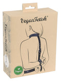 Vegan Fetish Bondage set met halsband, handboeien & heupriem - Zwart