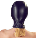 Bad Kitty Hoofdmasker rekbaar met rode gezichtsopening - Zwart