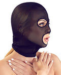 Bad Kitty Hoofdmasker rekbaar met oog- en mondopening - Zwart
