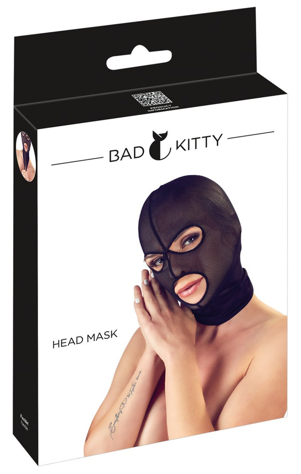 Bad Kitty hoofdmasker met oogmondgaten - Zwart - Bad Kitty - SKU: 24931281001